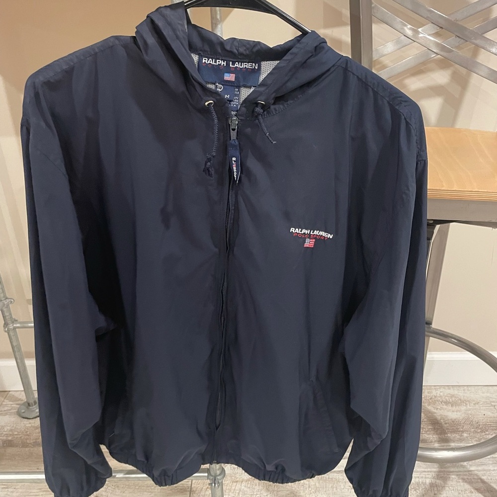 Polo by Ralph Lauren Navy Hooded Windbreaker Jacket